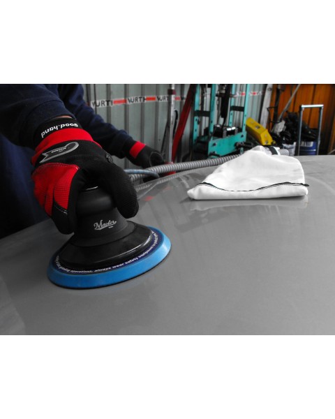 Master Palm 6"  Heavy Duty Dual Action Orbital Palm Pneumatic Air Sander With Self Dust Collect Sack, 1.2hp, 11000 Rpm