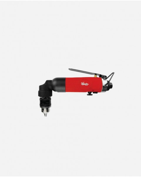 Master Palm Industrial 1/2 inch reversible right angle pneumatic air drill, 1700RPM, with a detachable side handle