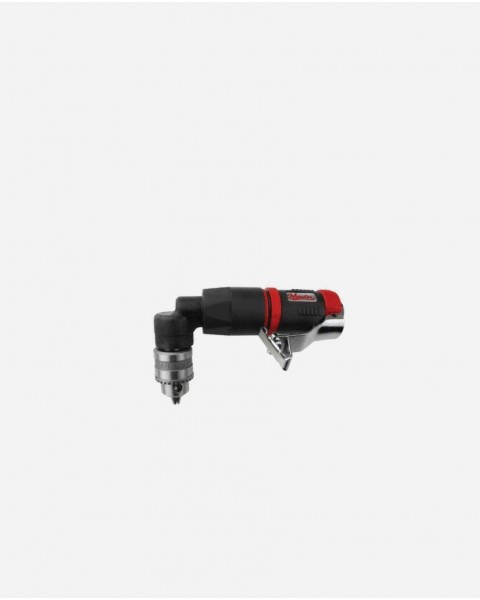 Master Palm High Speed Mini 1/4" Right Angle Pneumatic Air Drill Non Reversible - Keyed Jacobs Chuck - 4500 rpm