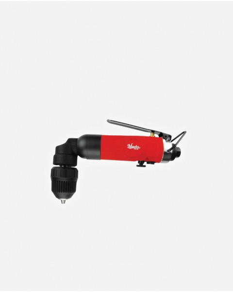 Master Palm  28500K Industrial 3/8 inch 90 Degree right Angle Pneumatic Air Drill Reversible with Quick Change Chuck and side Handle, 1700RPM