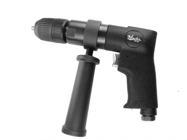 Heavy Duty 1/2'  Pistol Grip Jacobs Keyless Air Drill, 800 Rpm, Side Handle