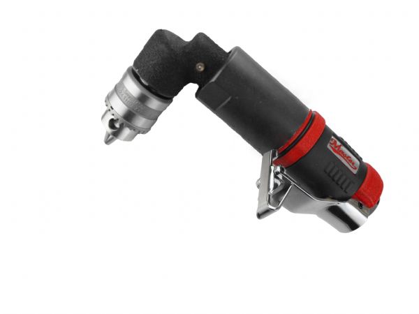 Low Speed 1/4' Right Angle Air Drill with Higher Torque - Non Reversible - Keyed Jacobs Chuck - 1250 rpm